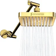 6" Square Rain Shower Head & Arm