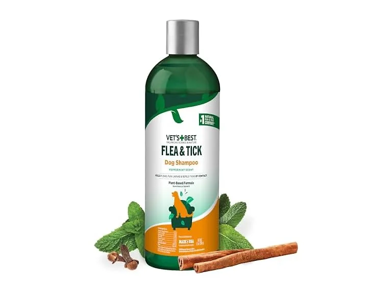 Vet's Best Flea & Tick Shampoo for Dogs, Pla