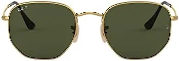 Ray-Ban RB3548N 001/58 51 51-21-145 Ray-Ban RB3548N Hexagonal Flat Lens Sunglasses Black/G-15 Green Polarized