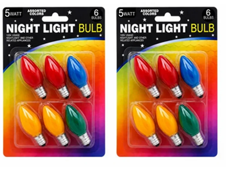 2-Pack of 6 5-Watt 120 Volt Colorful Night Light Bulbs