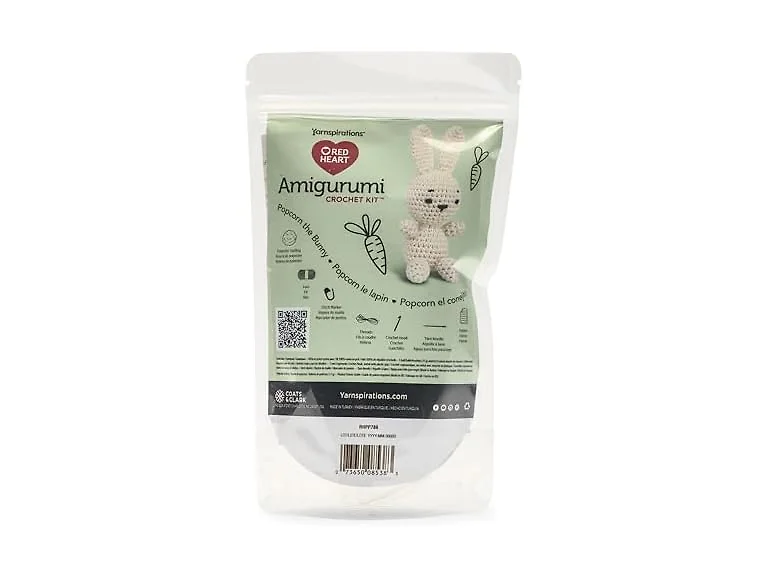Red Heart Amigurumi Kit-Popcorn The Bunny