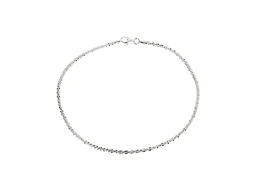 Italian Sterling Silver 9" Sparkle Roc Anklet