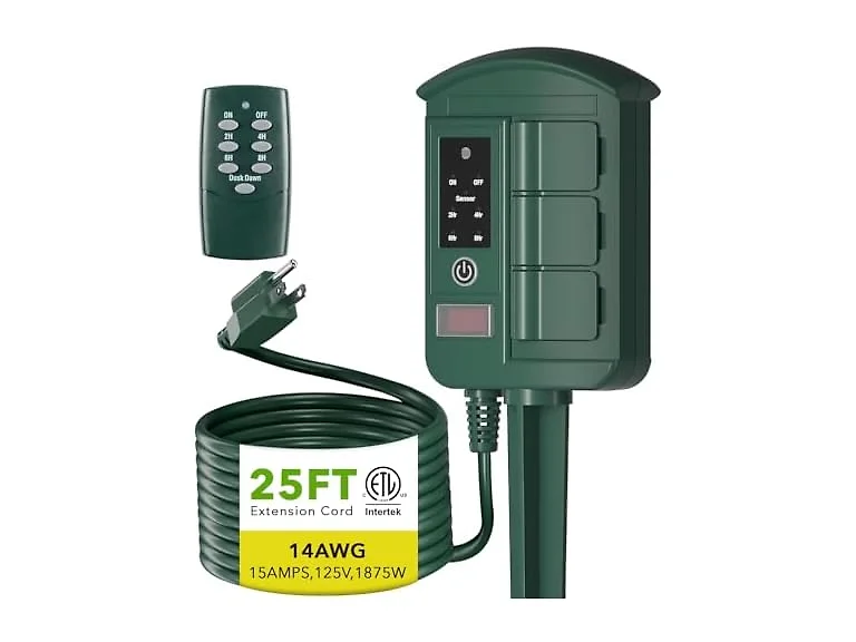 BN-LINK Outdoor Power Strip with 25FT Extension Cord