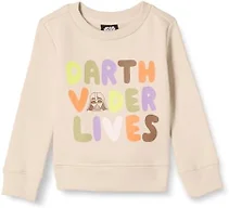 Amazon Essentials Disney | Marvel | Star Wars | Princess Girls' Fleece Pullover Crew Sweatshirt, Star Wars Vader, Medium