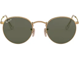 Ray-Ban RB3447 112/58 50 50-21-145 Ray-Ban RB3447 Round Metal Round Sunglasses Matte Arista/Green Polarized 