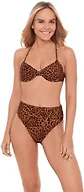 Sports Illustrated Women's X-Back Underwire Bikini Top, Meow Factor, XX Large