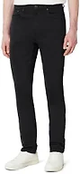 Amazon Essentials Men's Slim Fit Garment Dyed Five Pocket Pants, Black, 33W x 32L