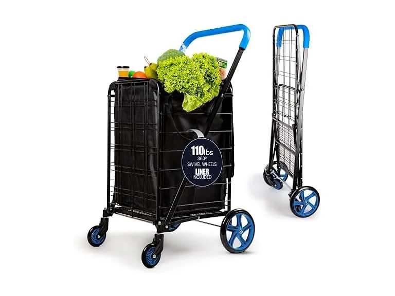 SereneLife Heavy-Duty Shopping Cart