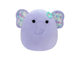 Squishmallows Original 20-Inch Anjali Purple Elephant with Tie-Dye Ears and Flower - Official Jazwares Jumbo Plush