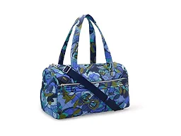 Amazon Essentials Women's Quilted Weekender Duffel Bag, Blue Paisley, One Size