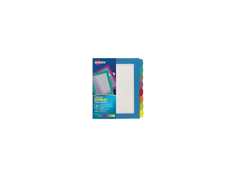 Avery Big Tab Ultralast Plastic Dividers with White Tab Labels