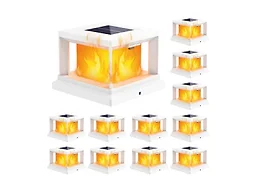 Brightever KN0001 Solar Flame Post Cap Light White 12pack
