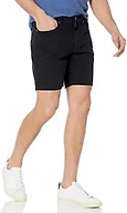 Amazon Essentials Men's Straight-Fit 7" Inseam Stretch 5-Pocket Twill Shorts, Black, 31