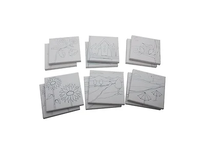 S&S Worldwide Paint-Your-Own Designer Canvas 120Pk