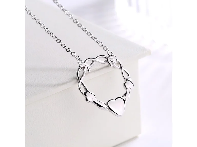 Sterling Infinity Heart Necklace