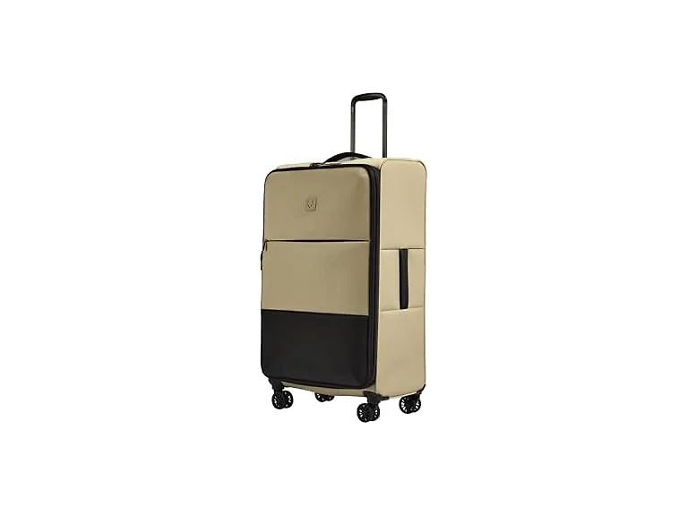 ANTLER Soft Stripe Large Checked Luggage, Sand Yellow, 31.9", 105-122L
