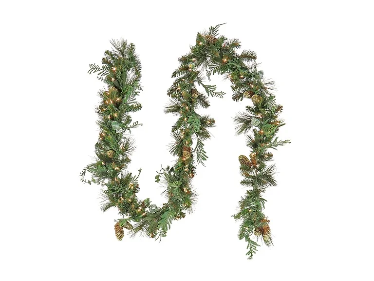 National Tree Company 9 ft. Pre-Lit North Conway Garland
