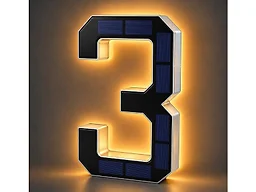 Infinite Basics Solar LED House Number Sign – 6.7" - 3