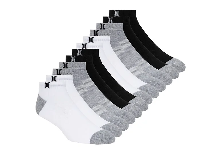 Hurley Men's 12-Pairs Low Cut Socks