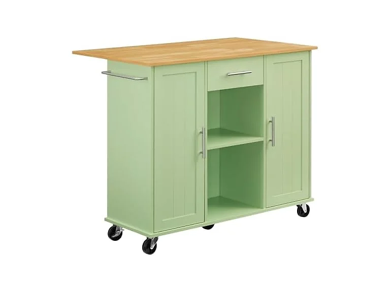 Crosley Stella Rolling Kitchen Cart Mint