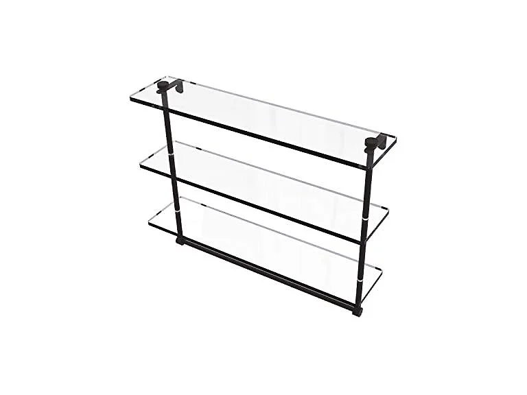 Allied Brass NS-5/22TB-ORB 22 Inch Triple Tiered Glass Shelf