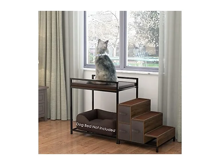 GDLF Dog Window Perch, Dog Bunk Bed with Stairs