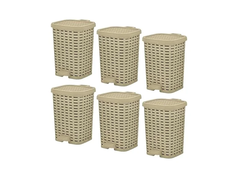 Superio 1.5 Gal Step-On Trash Can Beige