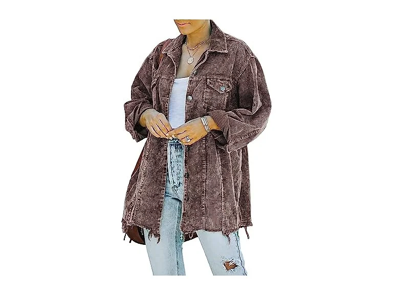 Hixiaohe Fall Corduroy Jacket for Women