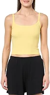 florence by mills Women's Sunburst Ribbed Crop Tank Top, Dusky Citron, Large