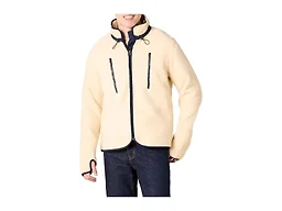 Amazon Essentials Men's Teddy Fleece Full-Zip Jacket, Beige, X-Small