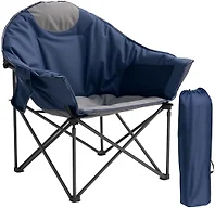 CROS Oversized XL Padded Camping Chair 500 LBS - Blue