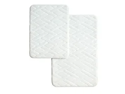 Dan River 5902 2 Pc Memory Foam Bath Mat Bricks - White
