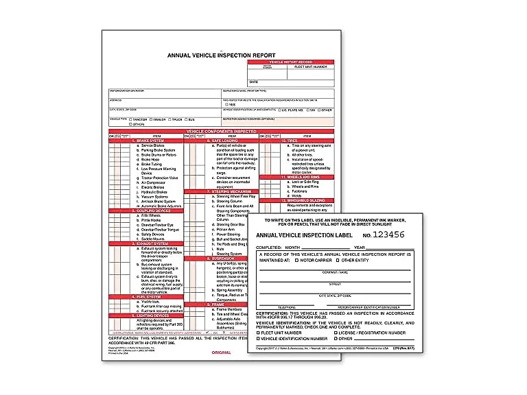 J. J. Keller & Associates, Inc. Annual Vehicle Inspection