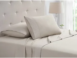 Bamboo 4 Piece 1800 Thread Count Waffle Hem Sheet Set
