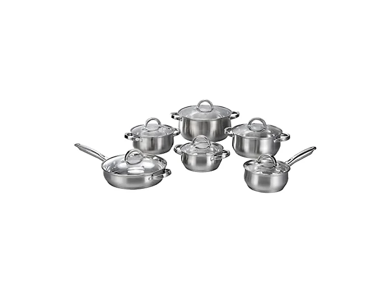 12-Piece Cookware Sets with Glass Lid