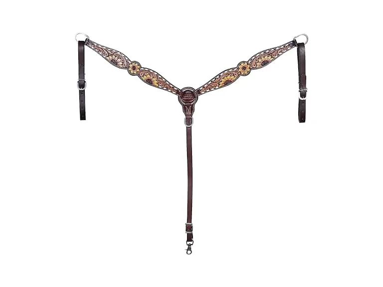 HILASON Western Headstall Breast Collar Dark