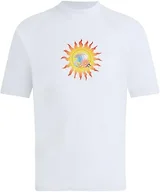 Kanu Surf Girls, Karlie Rash Guard UPF 50+ Sun Protection Short Sleeve Swim Shirt, Annie White, 10