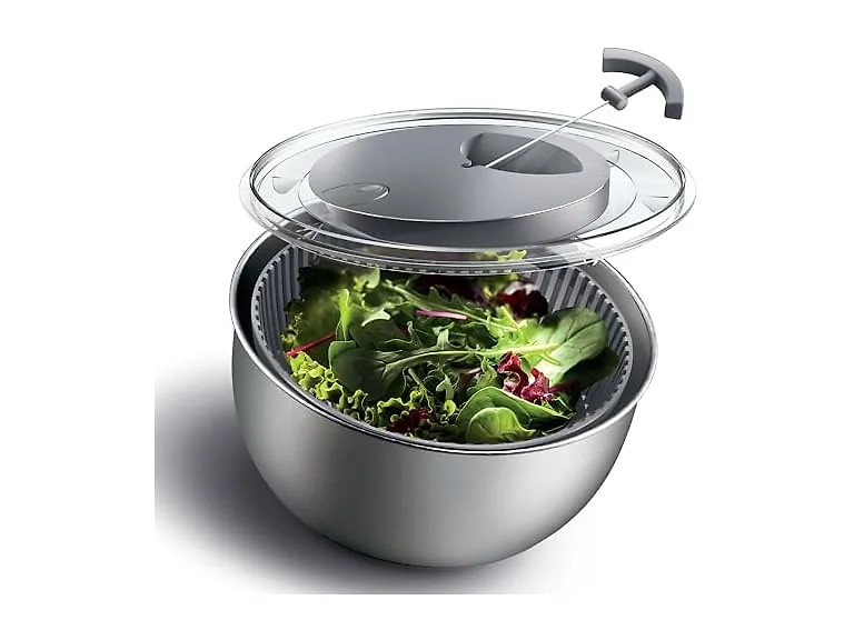 COOK WITH COLOR Stainless Steel Salad Spinner - 5 Q
