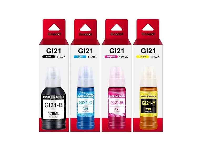 ecodot GI-21 Ink Refill Bottles 4 Pack