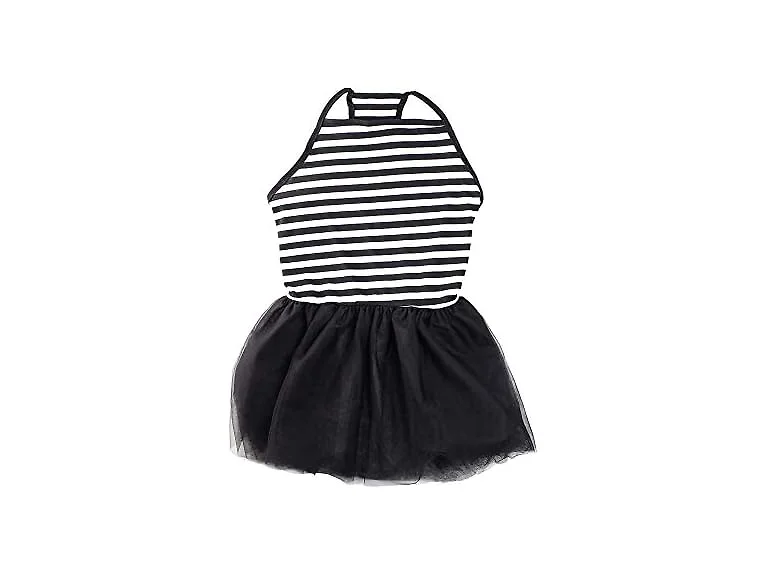 Midlee Elegant Black & White Stripe Tutu Lar