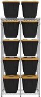 SafeRacks WS-BR12-Z5 12-Gal Tote Bin Rack 5-Tier Si