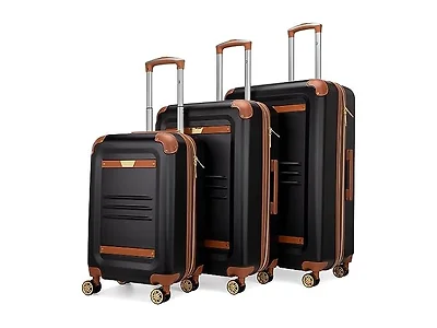 Vintage 3Pc Spinner Luggage Set