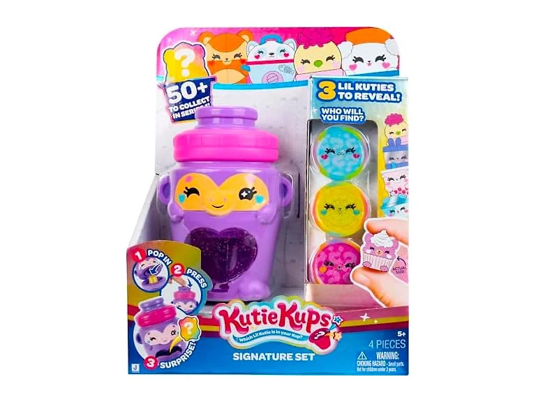Kutie Kups - 4” Purple Water Bottle Monkey Kutie