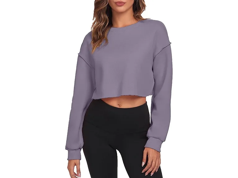 FKEEP Women (XXL) Cropped Sweatshirts Long Tops