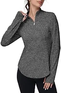 GGOV Women's Golf Polo Long Sleeve Workout Tops V Neck UPF 50+ Sun Protection Quick Dry Lightweight Active Tennis Shirts