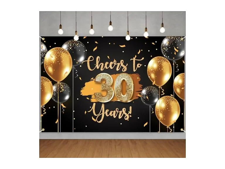 NC Cheers to 30 Years Backdrop Banner