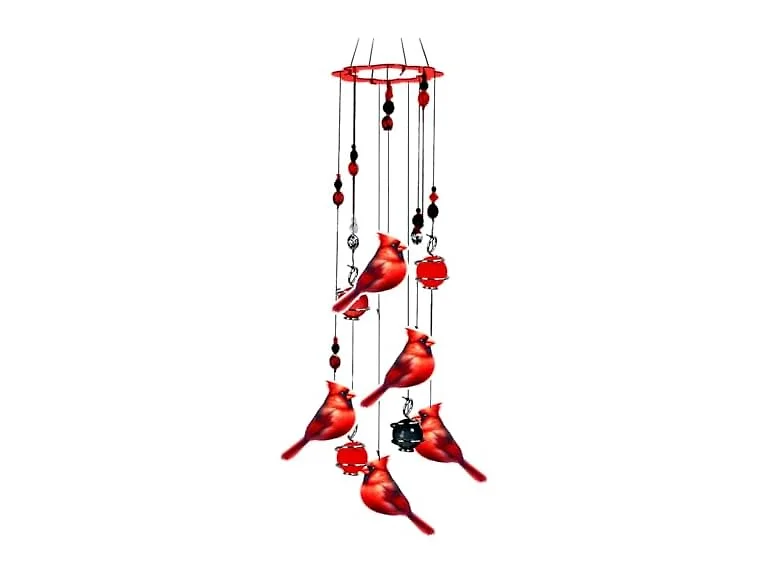 Spoontiques Cardinals Wind Chime Red