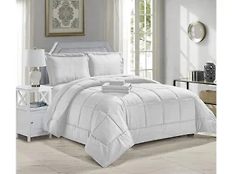 Noble House NH-8Piece Embossed Stripe BIAB QN-White 