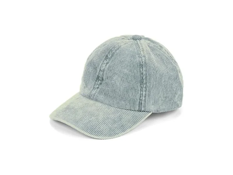 C.C (OS) Corduroy Ponytail Cap Criss-Cross Grey