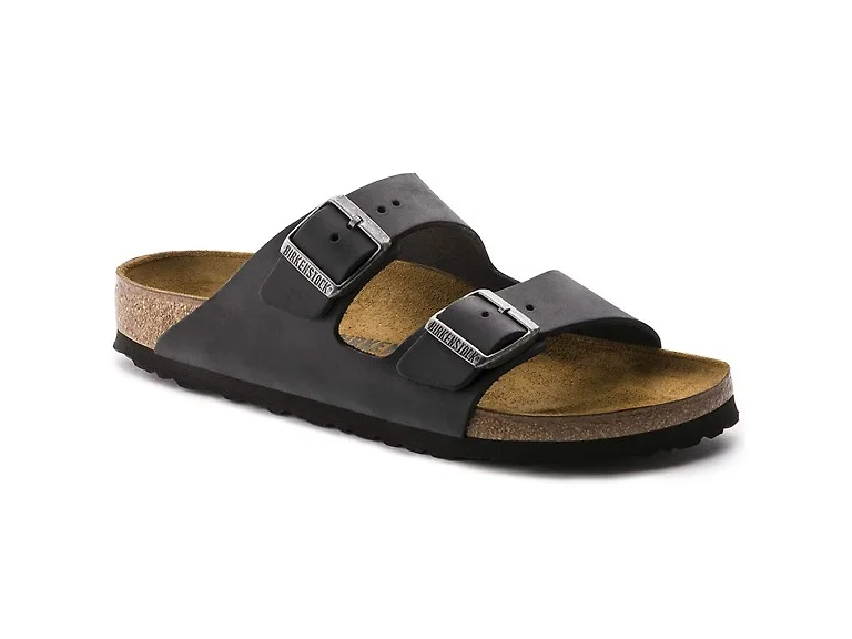 Birkenstock Unisex Arizona Oiled Leather Black (Open Box)